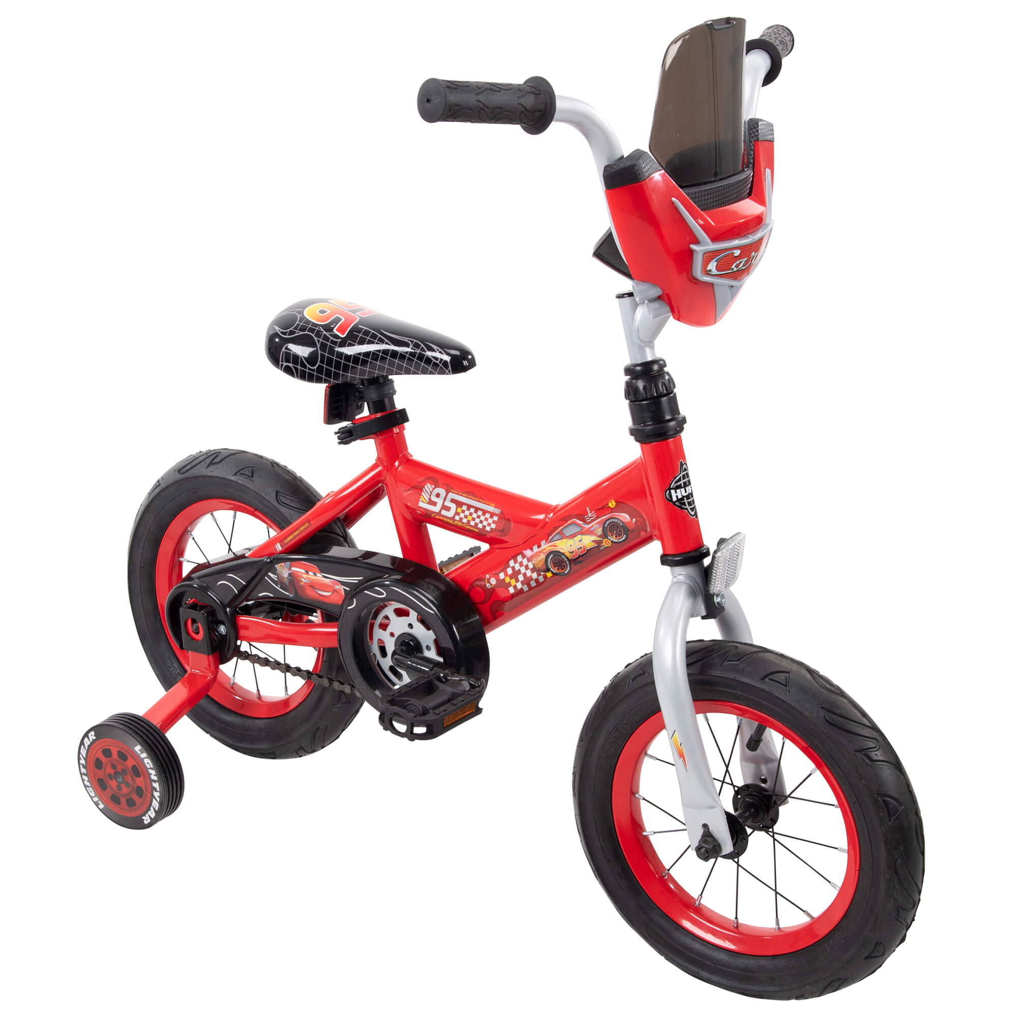 จักรยานเด็กลายแมคควีนส์ คาร์ส Disney / Pixar Cars Lightning McQueen 12" EZ Build Bike by Huffy(สินค้านำเข้า USA) ขนาดล้อ 12 นิ้ว ยี่ห้อ Huffy สำหรับเด็ก 3-5 ขวบ