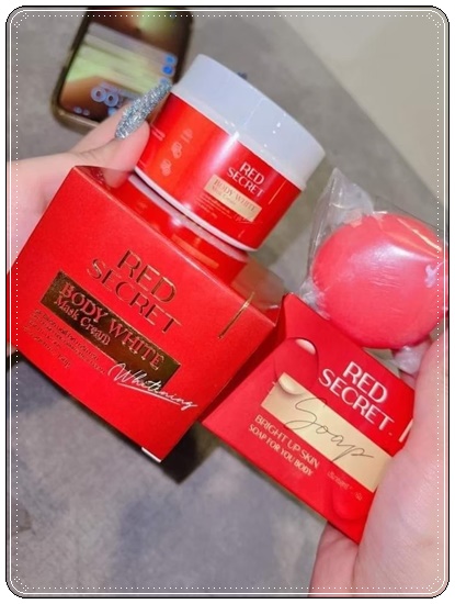 เรดซีเครท บอดี้ไวท์ มาร์ค RED Secret Body White Mask Cream แถมฟรี สบู่ฟอกผิว