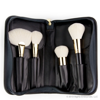 SIGMA :: Extravaganza Face Kit ชุดแปรงด้ามทอง 18K สุดหรู พร้อมกระเป๋าหนังสีดำอย่างดี