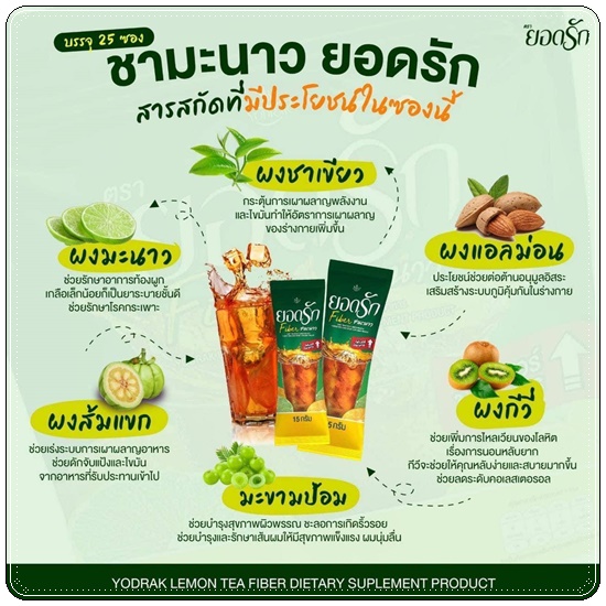 ชามะนาวไฟเบอร์ยอดรัก