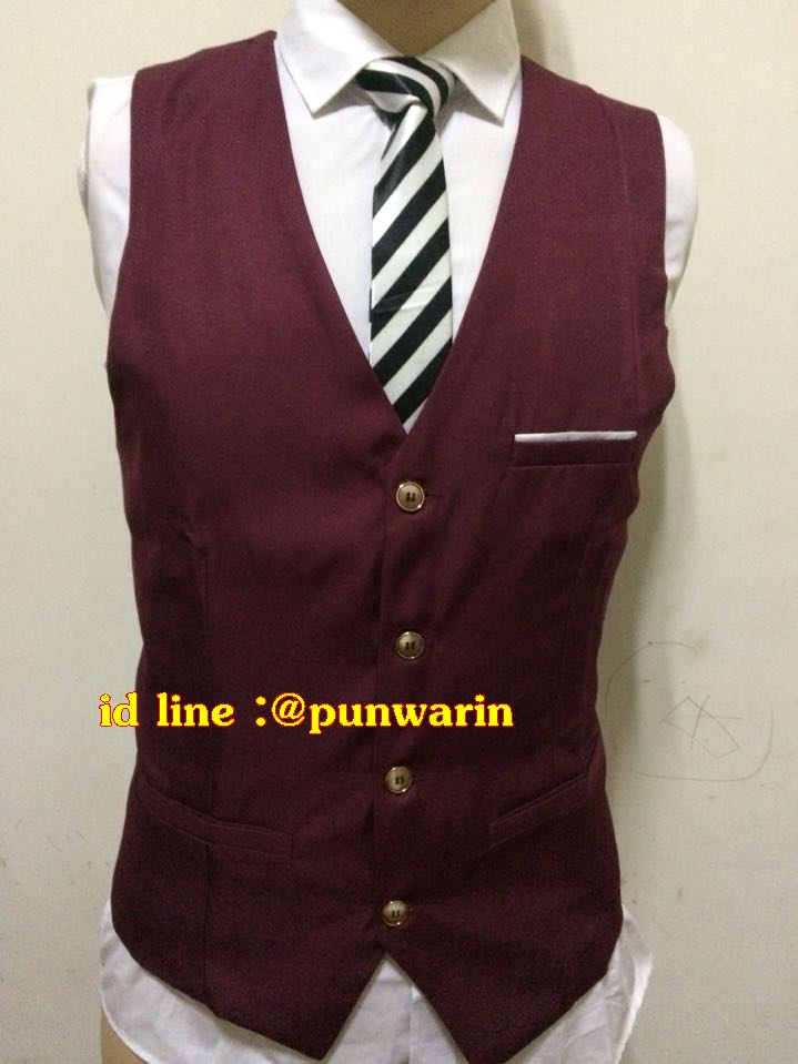 ชุดพนักงานไนท์คลับ,Night wear,Tooling Bar Waiter,ชุดพนักงานบาร์,ชุดพนักงานโรงหนัง,ชุดพนักงานโรงละคร คาซิโน สีภาพ M-3XL N6211001 เสื้อกั๊กตัวเดียว