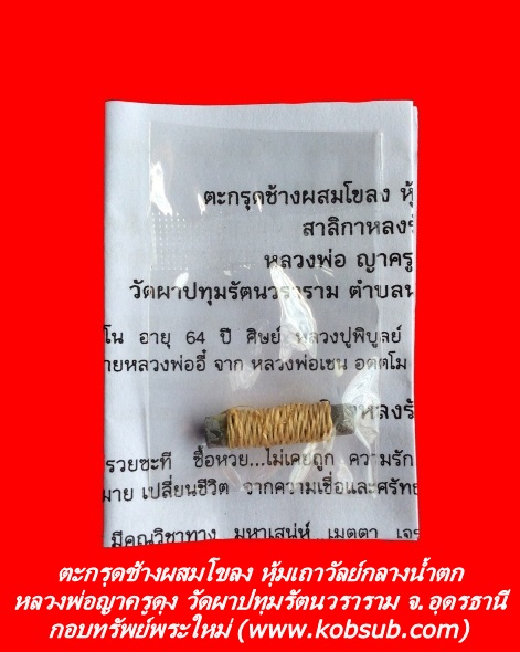 ตะกรุดช้างผสมโขลง หุ้มเถาวัลย์กลางน้ำตก หลวงพ่อญาครูดุง วัดผาปทุมรัตนวราราม จ.อุดรธานี