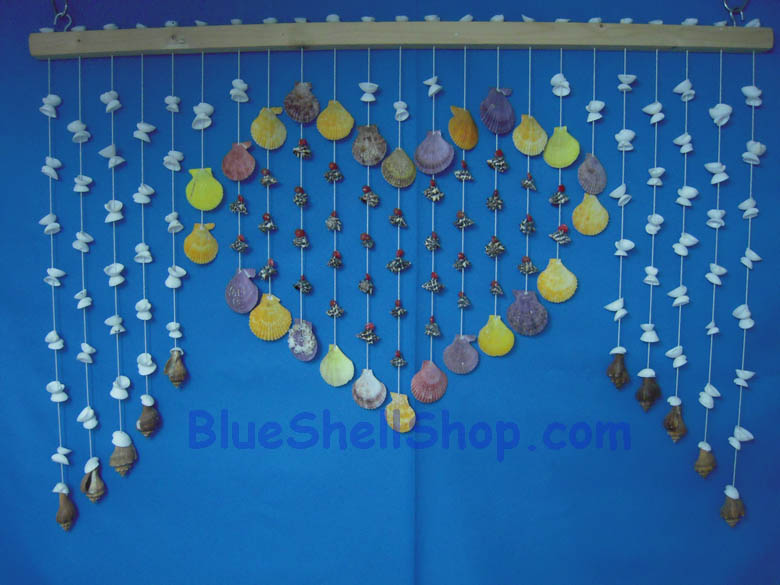 ม่านโค้งสั้นลายหัวใจเชลล์สี