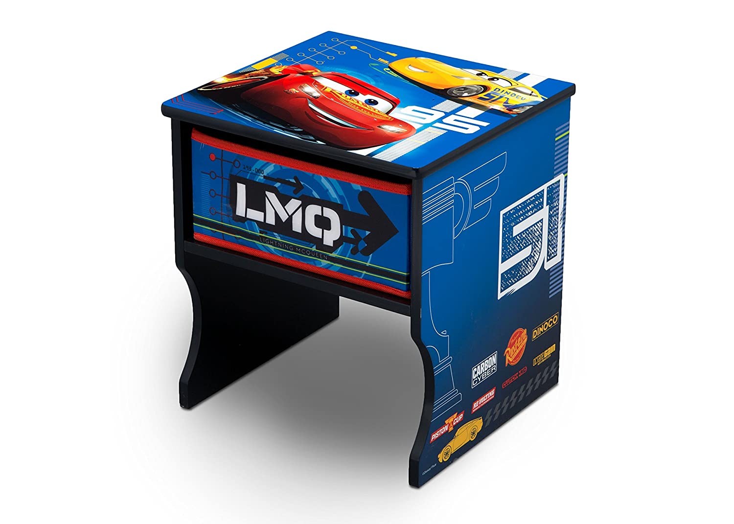 โต๊ะไม้ พร้อมที่เก็บของ ลายแมคควีน คาร์ส Delta Children Side Table with Storage, Disney/Pixar Mcqueen Cars ราคา 1790 บาท