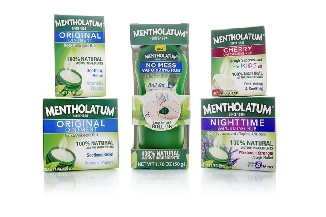 โรลออนบรรเทาการไอที่เกิดจากไข้หวัด Mentholatum No Mess Vaporizing Rub, 1.76 Ounce (50g) - 100% Natural Active Ingredients for Maximum Strength Cough Relief