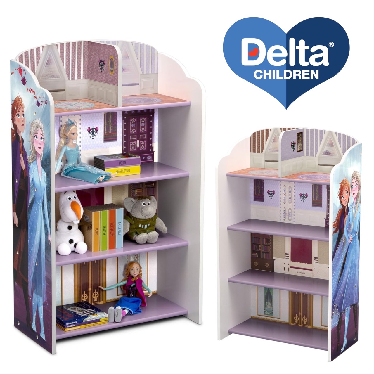ชั้นวางของลายโฟรเซ่นDelta Children Wooden Playhouse 4-Shelf Bookcase for Kids, Frozen II นำเข้า🇺🇸 , ราคา 2,990 บาท