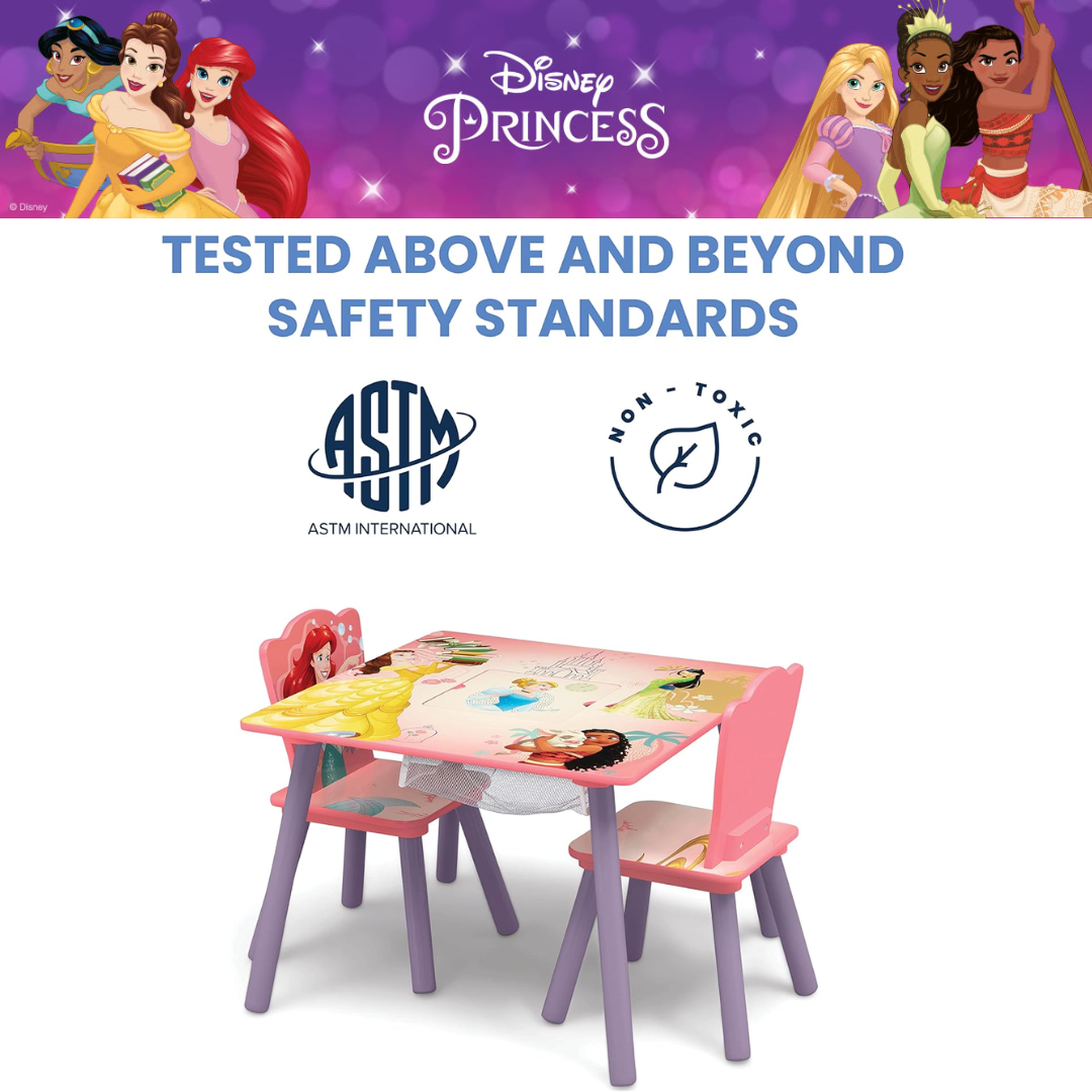 นำเข้า 🇺🇸 ชุดโต๊ะและเก้าอี้เด็ก Delta Children Kids Table and Chair Set with Storage ลาย Disney Princess ราคา 3,990 บาท