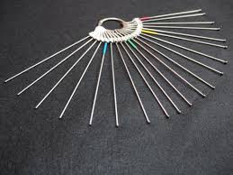 Ritek รหัส S-BGW-2040-01 เกจวัดแบบลูกบอลมีก้านจับผลิตจากเหล็กชุบแข็งพิเศษ,Steel ball gauge wire type φ2.00～φ4.00mm.(21peics),lenght:150mm,step:0.1mm