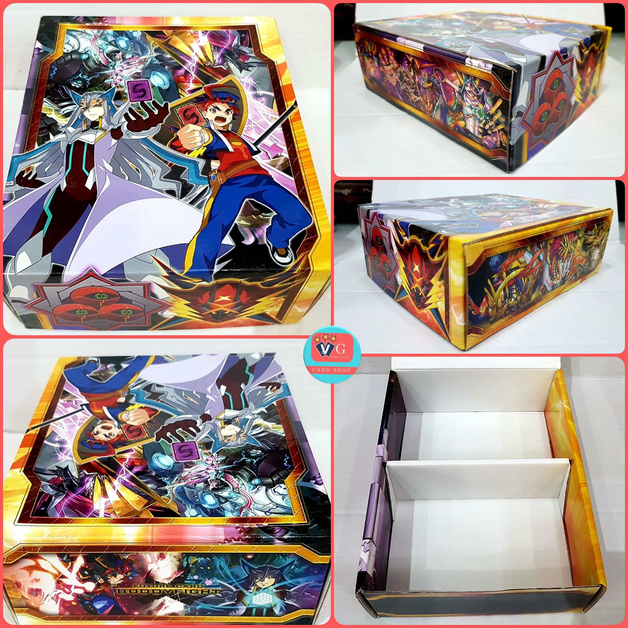 กล่องใส่การ์ด storage box บัดดี้ไฟท์ กองทัพสายฟ้า กาโอ เคออส วิสดอม (jp.) ญี่ปุ่น รอยัล มีรอยถลอก และรอยขีดข่วนเล็กน้อย