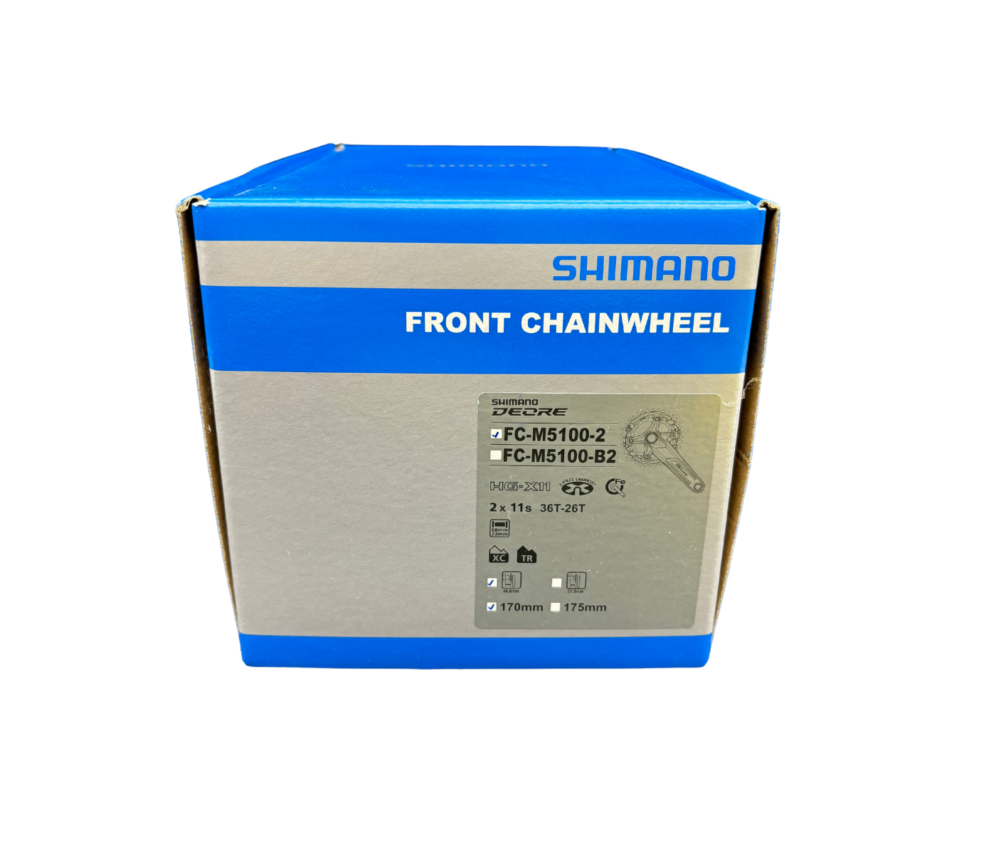 Shimano จานหน้า MTB Deore แบบจาน 2 ใบ 11 Speed รหัส FC-M5100-2