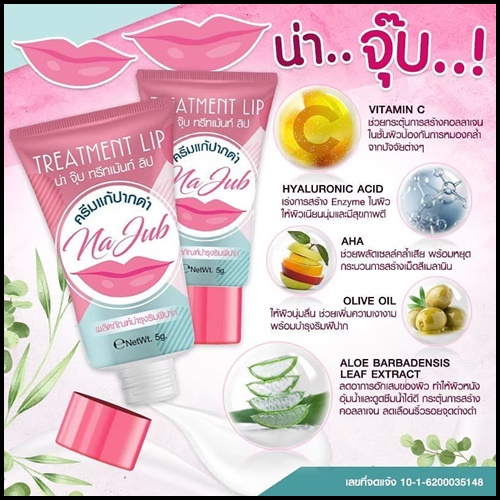 ครีมแก้ปากดำ น่าจุ๊บ Na Jub Treatment Lip