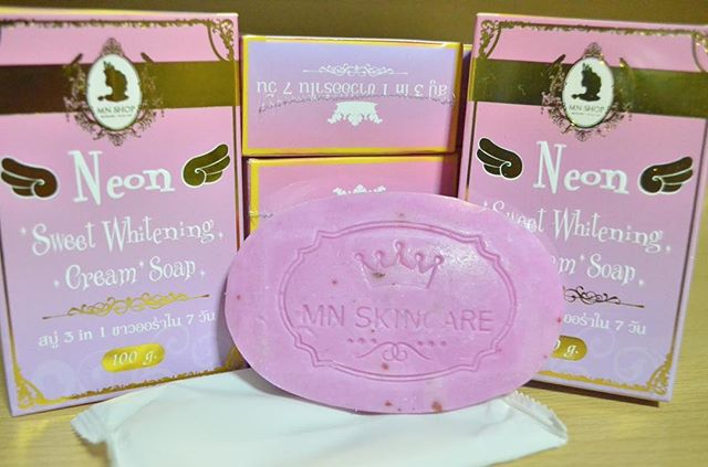 สบู่นีออน สวีทไวท์เทนนิ่ง ครีม (Neon Sweet Whitening Cream Soap by MN SHOP)