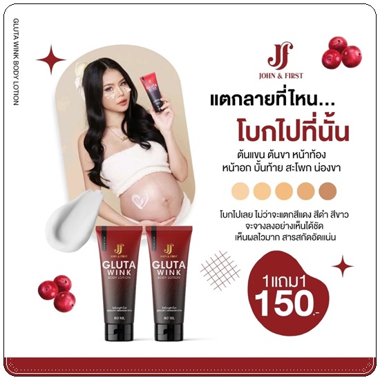 โลชั่นกลูต้าวิ้งค์ Gluta Wink Body Lotion (1แถม1)