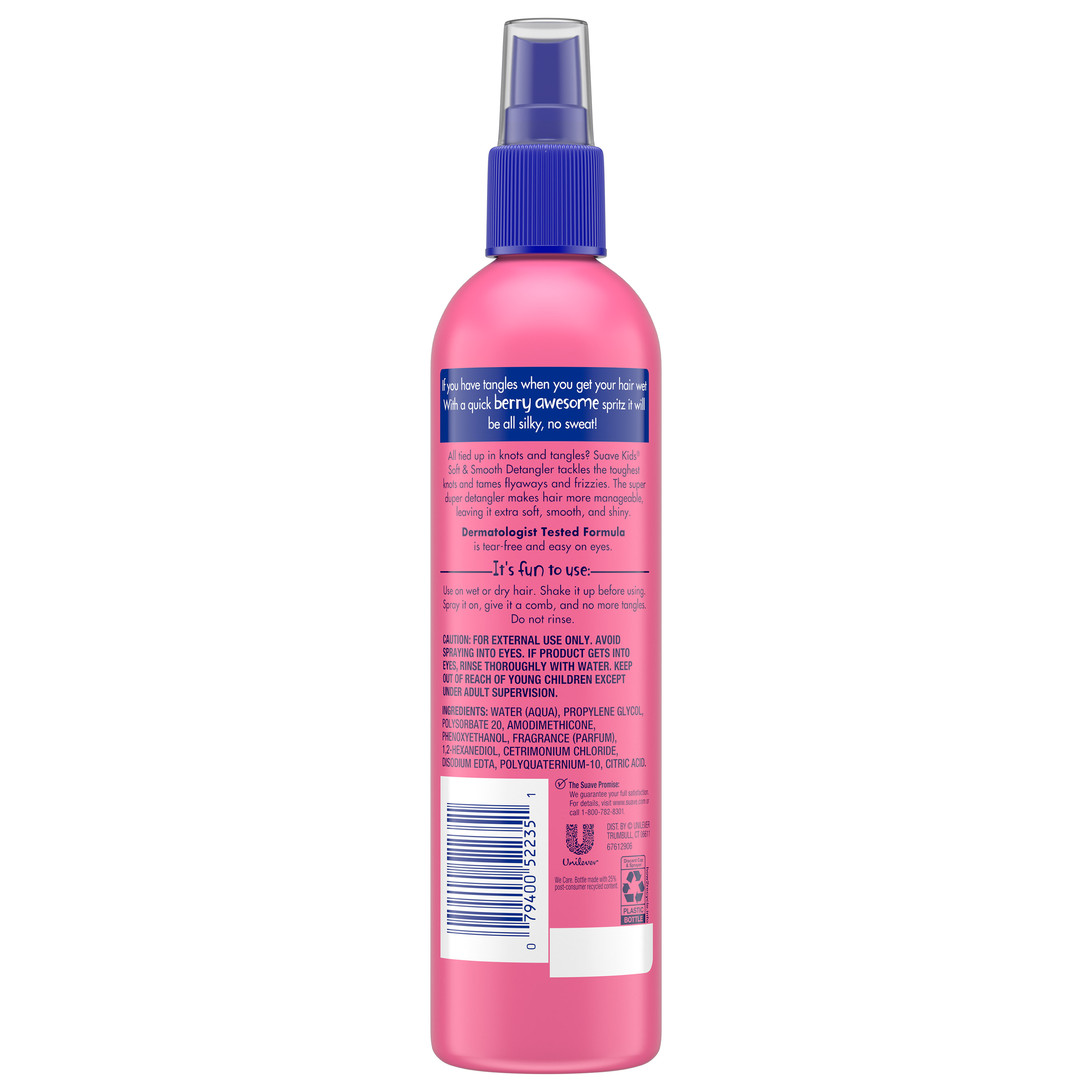 สเปรย์บำรุงผมป้องกันผมพันกัน Suave Kids Swirlberry Detangler Spray, 10 oz