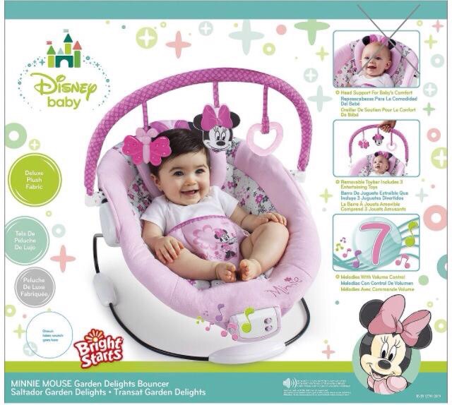 Disney Baby Minnie Mouse Garden Delights Bouncer เปลสั่นอัตโนมัติ เปลเด็ก ลายมินนี่เม้าส์ ลิขสิทธิ์แท้จาก Disney Baby