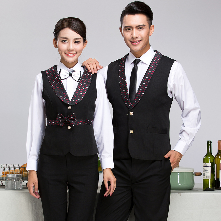 N6205006 ชุดพนักงานไนท์คลับ,Night wear,Tooling Bar Waiter,ชุดพนักงานบาร์,ชุดพนักงานโรงหนัง,ชุดพนักงานโรงละคร คาซิโน สีภาพ L-4XL N6205006 เสื้อกั๊กตัวเดียว
