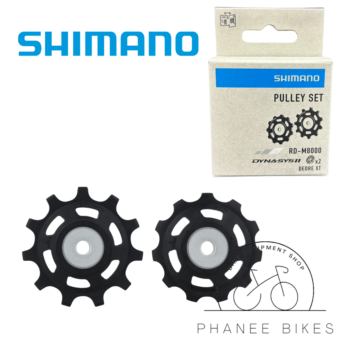 SHIMANO Pulley ลูกกลิ้งตีนผี สำหรับตีนผี XT 11 SP รุ่น RD-M8000 / RD-M8050