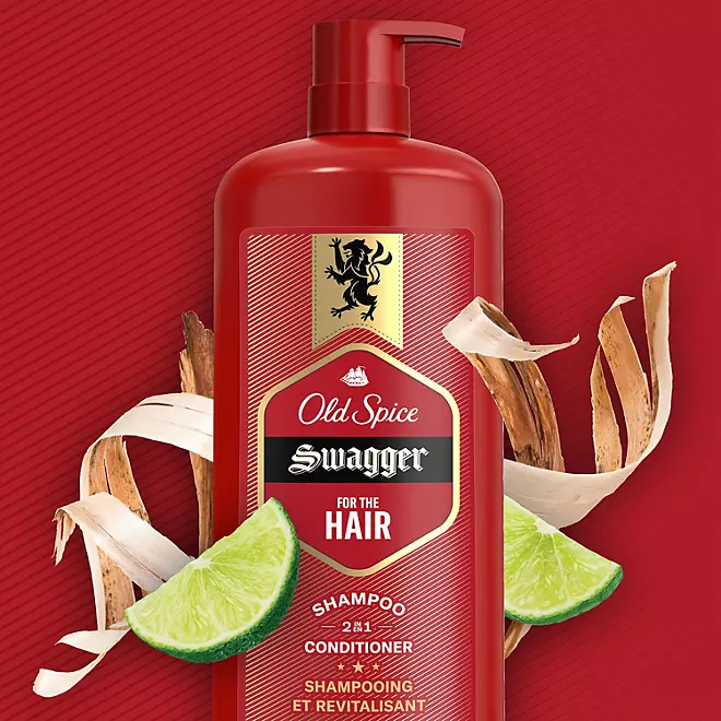 สินค้านำเข้าจาก 🇺🇸 แชมพูและครีมนวด Old Spice Swagger 2-in-1 สำหรับผู้ชาย (39.9 fl. oz.) ราคาขวดละ 890 บาท