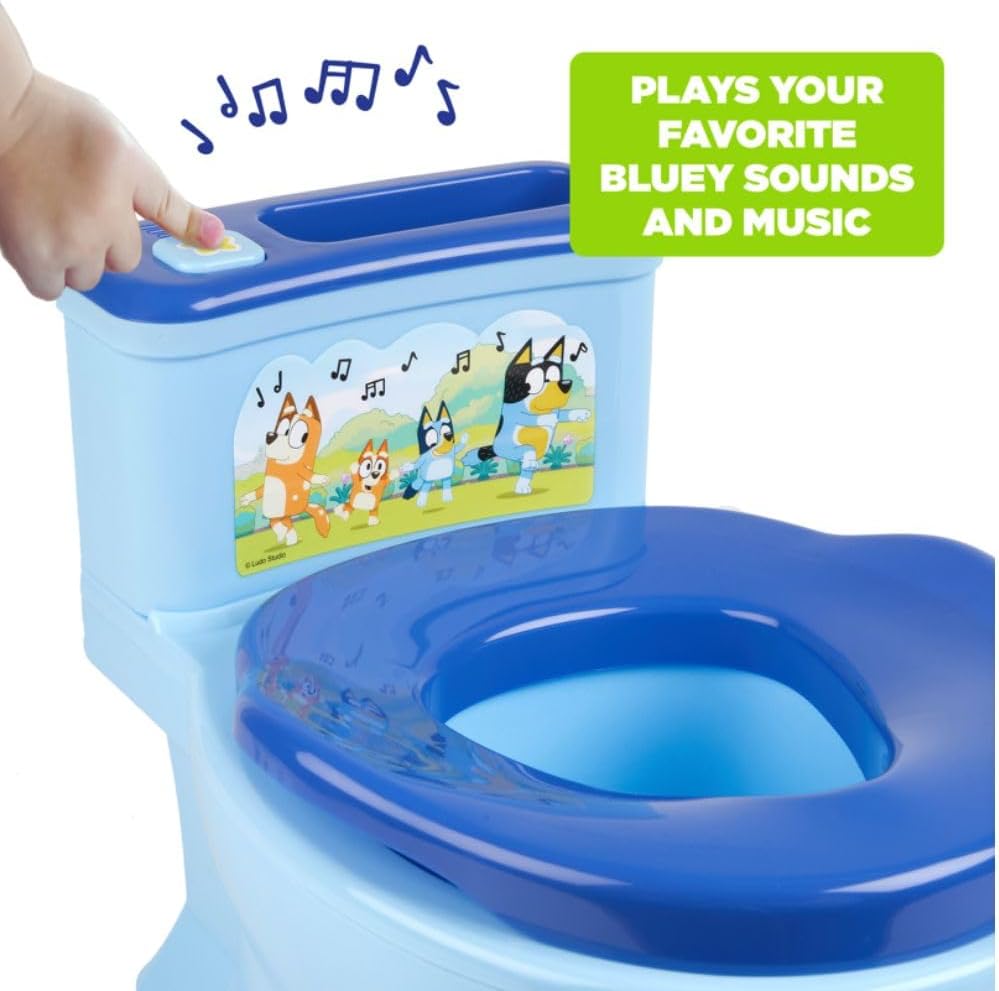🚽 “ฝึกเข้าห้องน้ำสนุกๆ กับ Bluey Playtime Floor Potty Trainer นำเข้า 🇺🇸 พร้อมเสียงเชียร์ ช่วยให้หนูน้อยมั่นใจทุกก้าว ราคา 2,590 บาท 🧻