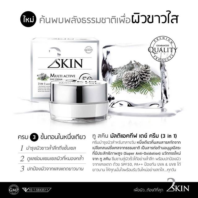 ทู สคิน มัลติแอคทีฟ เดย์ ครีม (2Skin Multi Active Day Cream SPF50)