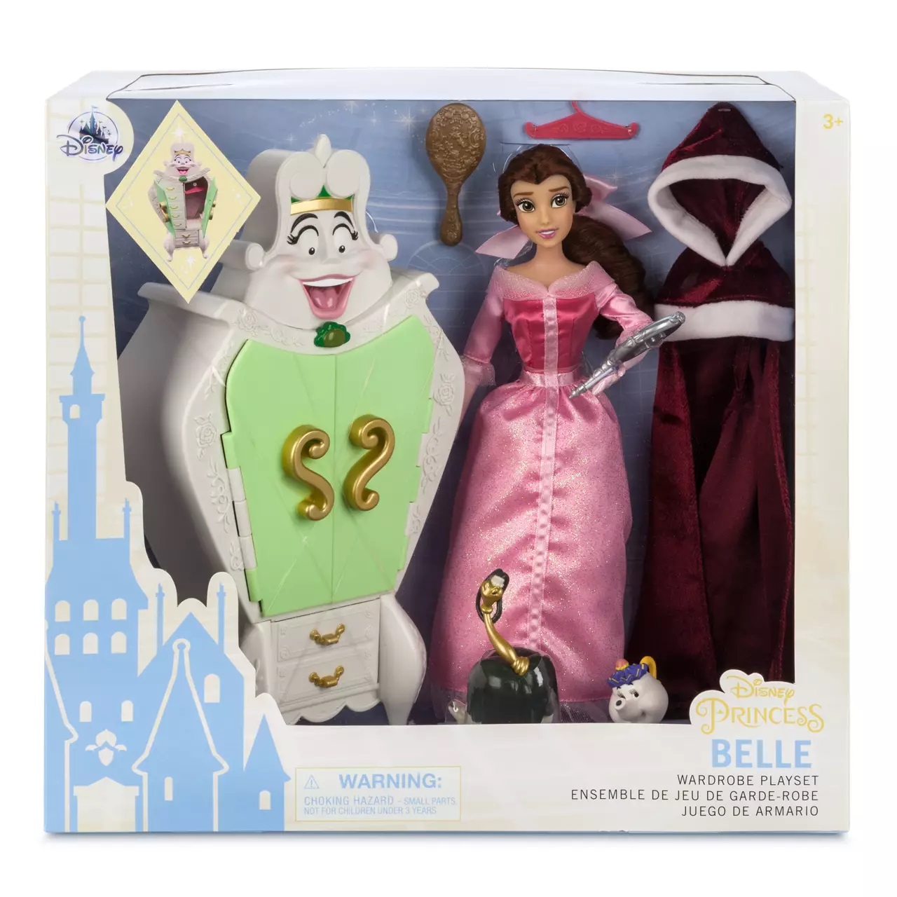 ชุดของเล่นตู้เสื้อผ้าเบลล์คลาสสิก Belle Classic Doll Wardrobe Play Set – Beauty and the Beast ราคา 1890.- บาท