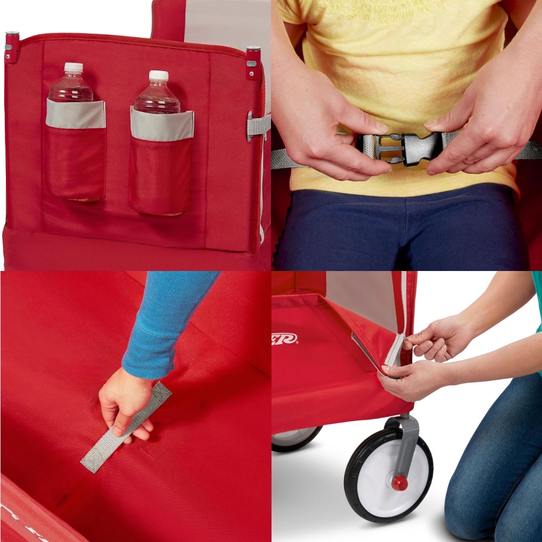 ใหม่ล่าสุด✨ รถลากนำเข้าเองจาก🇺🇸 ของแท้ 💯 Radio Flyer 3-in-1 EZ Fold Wagon; Red Folding Wagon with Canopy; Collapsible Wagon for Kids - รถลาก วากอน 3 in 1 สำหรับเด็ก มาพร้อมหลังคา สีแดง ราคา 8990 บาท