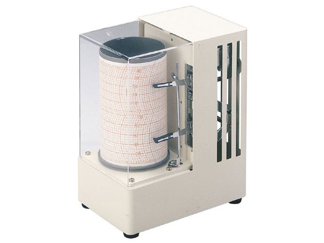 SK Sato ร หัส SK-7008-10 เครื่องวัดอุณหภูมิความชื้นแบบไขลาน,Mini-Cube thermohygrograph,Temp.range:-15～40ºC