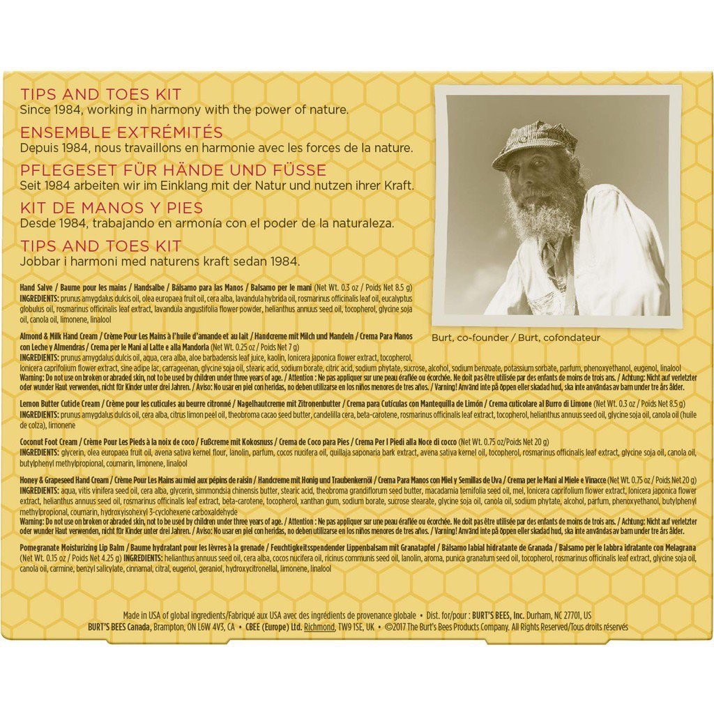 Burt's Bees Tips and Toes Kit Gift Set l Burt's Bees Essential Gift Set e1Lh ราคา 990.- บาท