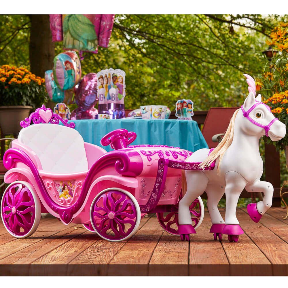 พร้อมส่ง!! รถม้า เจ้าหญิงดิสนี่ย์ แบตเตอรี่ Disney Princess Royal Horse and Carriage Girls 6V Battery-Powered Ride-On ราคา 15,900 บาท ลิขสิทธิ์แท้นำเข้าอเมริกาคะ
