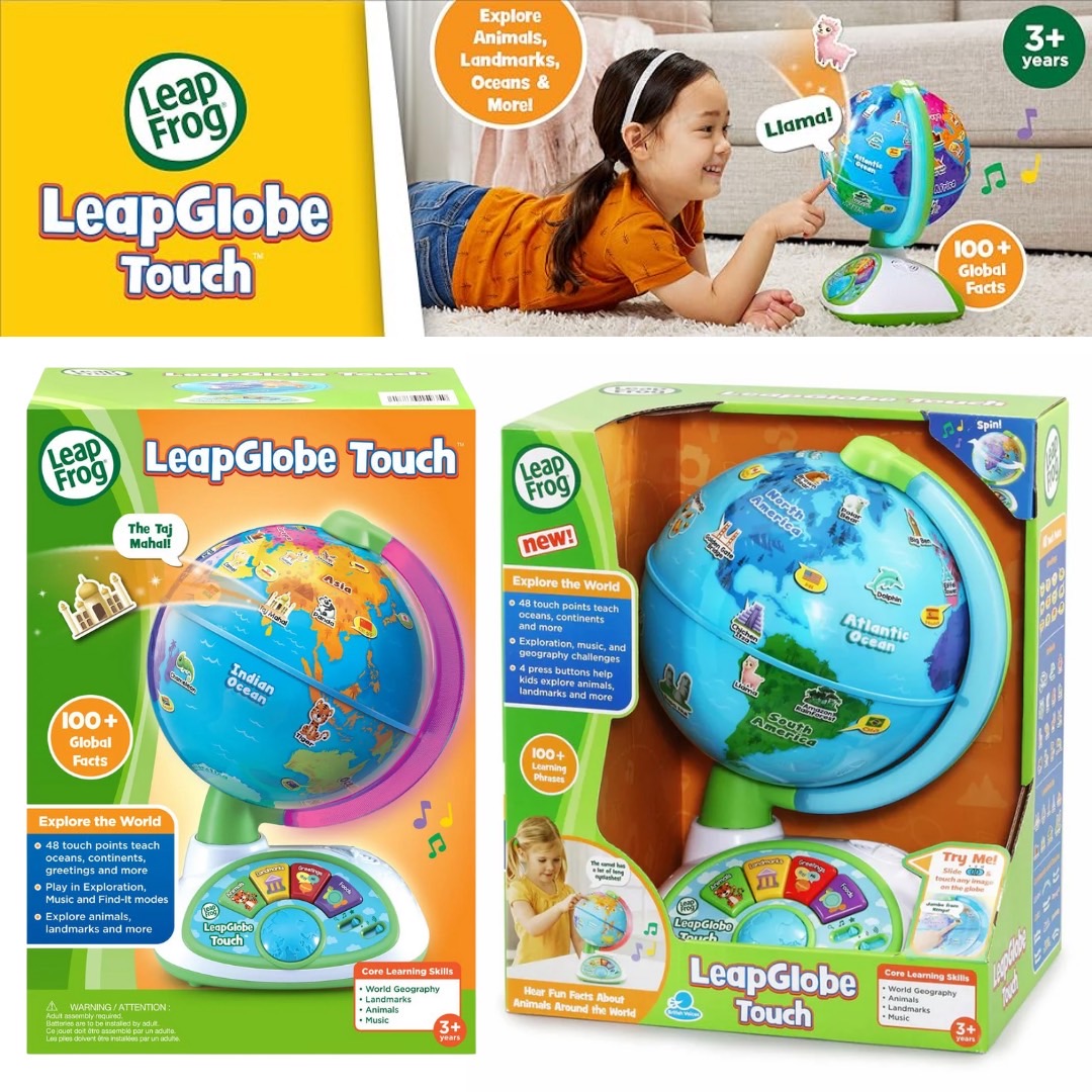 นำเข้า 🇺🇸 ✨LeapFrog LeapGlobe Touch – ลูกโลกอินเตอร์แอคทีฟสำหรับเด็กแตะปุ๊บ ฟังปั๊บ ราคา 3,990 บาท