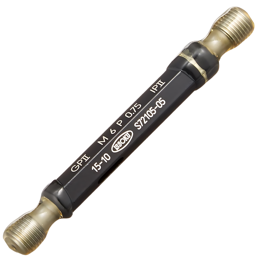Issoku รหัสสินค้า M9.0 P1.25-GPIP2 เกจวัดเกลียวในสำหรับวัดงานประกันคุณภาพมาตรฐานญี่ปุ่น, Thread plug gauge,taperlock type, M9.0x1.25-GPIP2,(JIS Class-2 for Inspection,metric coarse type),Go/NoGo set