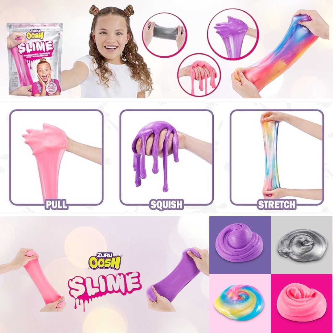 ใหม่!! นำเข้า Oosh Slime Small Tub 70g by ZURU, Gooey Slime and Epic Stretchy Slime for Girls and Kids