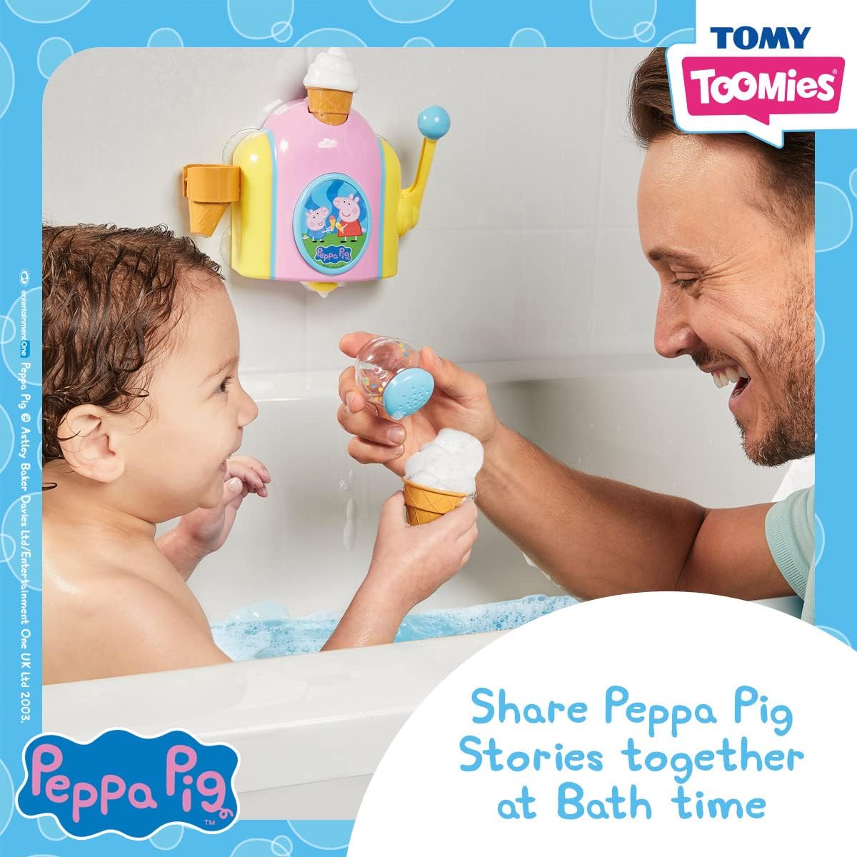 เปปป้าพิกไอศกรีมบับเบิ้ล-ของเล่นในห้องน้ำ Toomies Peppa Pig Bubble Ice Cream Maker Bath Toy 18 months+ ราคา 1,690 บาท