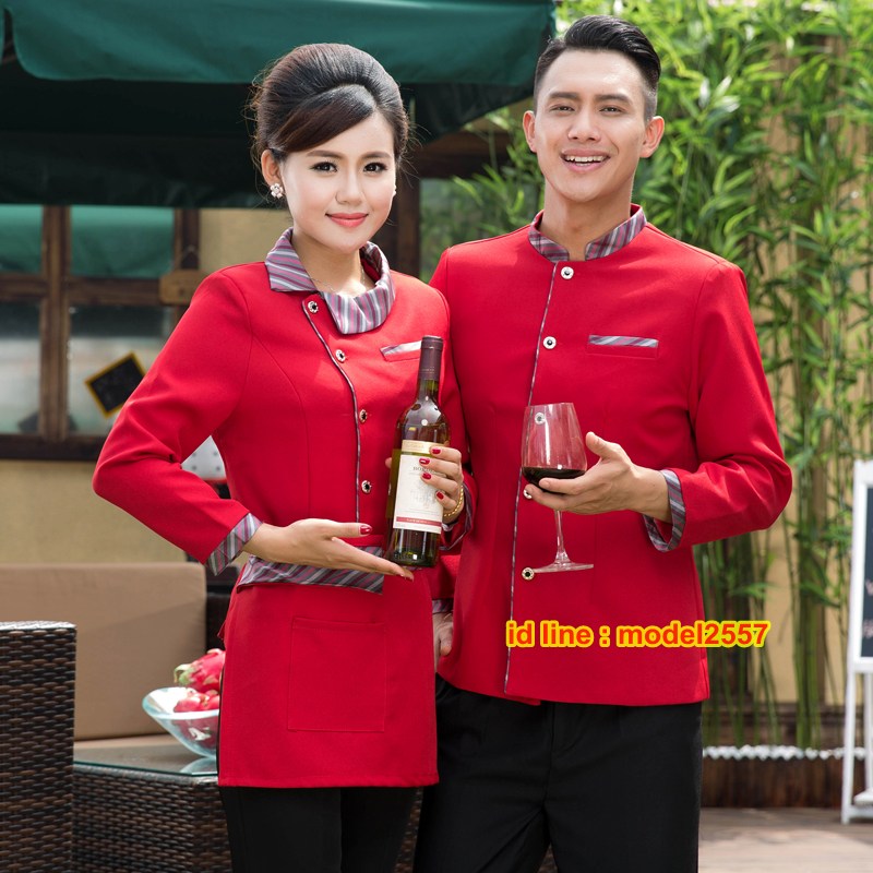 F6103004 เสื้อพนักงานต้อนรับ เสื้อพนักงานเสริฟ เสื้อพนักงานโรงแรม เสื้อพนักงานร้านอาหาร เสื้อพนักงานซุปเปอร์มาร์เก็ต เสื้อพนักงานร้านกาแฟ F6103004 ตัว