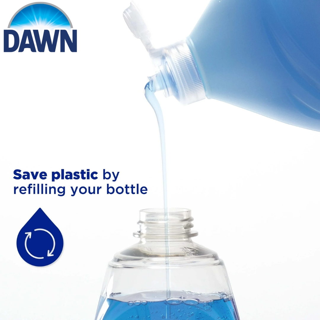 นำเข้า 🇺🇸 👉 Dawn Ultra EZ-Squeeze 💦 เป็น น้ำยาล้างจาน และขวดคว่ำได้ ขจัดไขมันได้เร็วขึ้น 5 เท่า 💪 กลิ่น Original หอมสะอาดแบบคลาสสิก 🦆