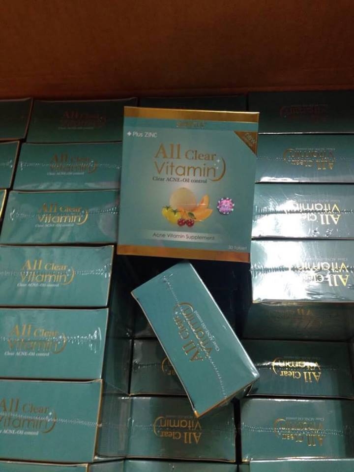 ใหม่ All clear vitamin วิตามินรักษาสิว โปรสุดคุ้ม