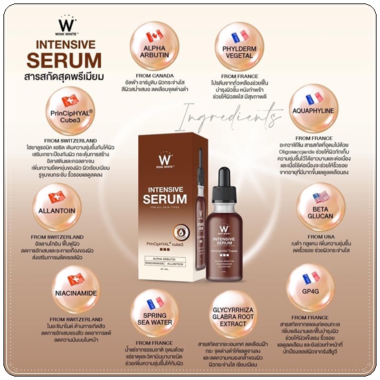 เซรั่มอิงล็อต Intensive Serum WINKWHITE เซรั่มอินเทนซีฟ วิ้งไวท์ (1แถม1)
