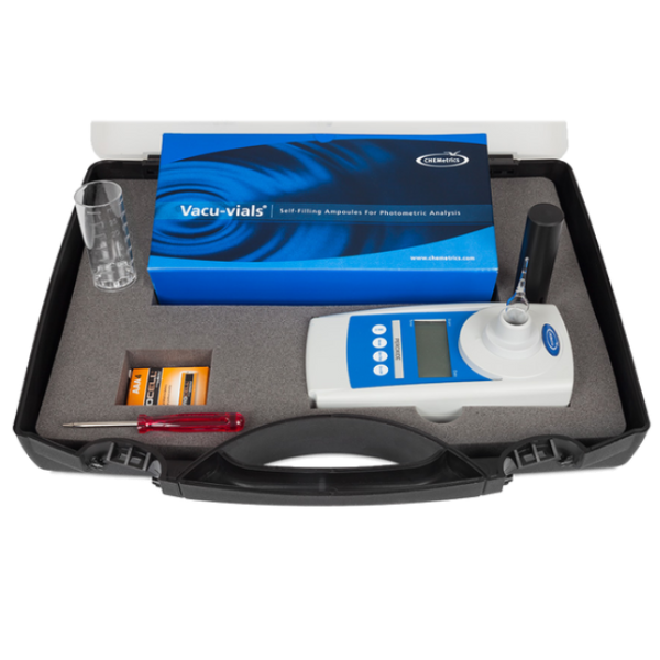 CHEMets รหัสสินค้าI-2022ชุดทดสอบและเครื่องวัดค่าโอโซนสำหรับน้ำ,Ozone Test Kit,Meas.range:0～0.75ppm(0～750ppb)