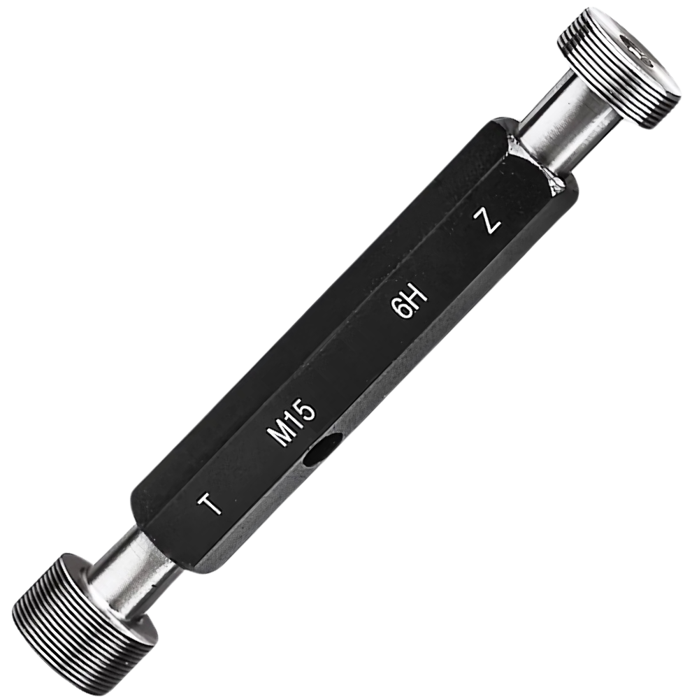M15P1.5-6H เกจวัดเกลียวในชนิดเกลียวเมตริกมาตรฐานสากล,Metric thread plug gauge,taperlock,(ISO standard,class-6H),M15x1.5-6H,Go-NoGo set ,with inspection result