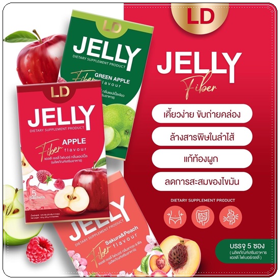 แอลดี เจลลี่ไฟเบอร์ LD Jelly Fiber (1แถม1)