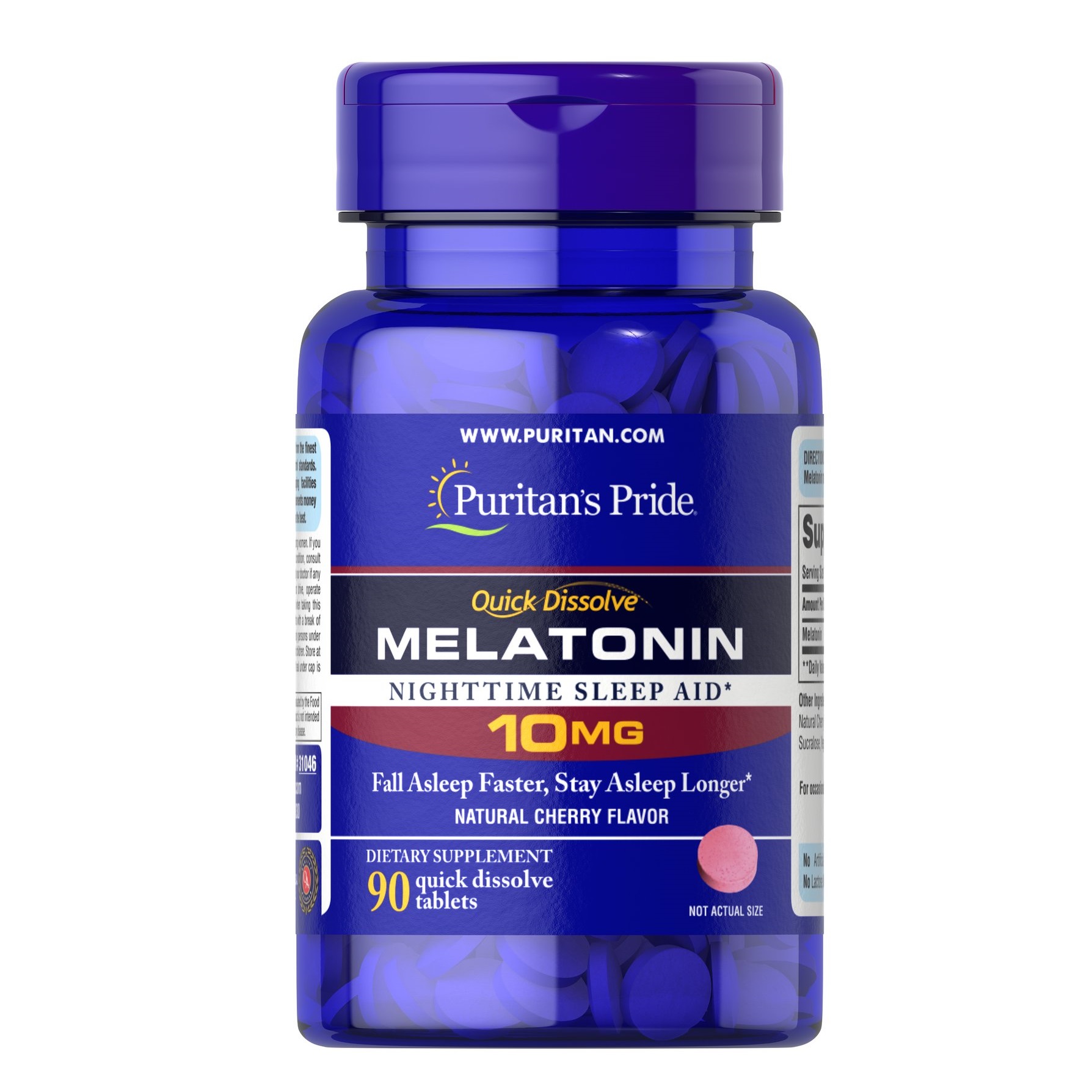 PURITAN'S PRIDE :: MELATONIN 10 mg เมลาโทนิน 10 มิลลิกรัม 30-120 แคปซูล เมลาโทนิน ผ่อนคลาย แก้ปัญหานอนไม่หลับ (เลือกขนาดด้านใน) -