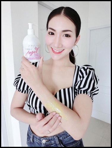 โลชั่นเทพ ไวท์เทนนิ่ง แองเจิ้ล บอดี้ โลชั่น Whitening Angel Body Lotion by Pinks Angel แพคเกจใหม่