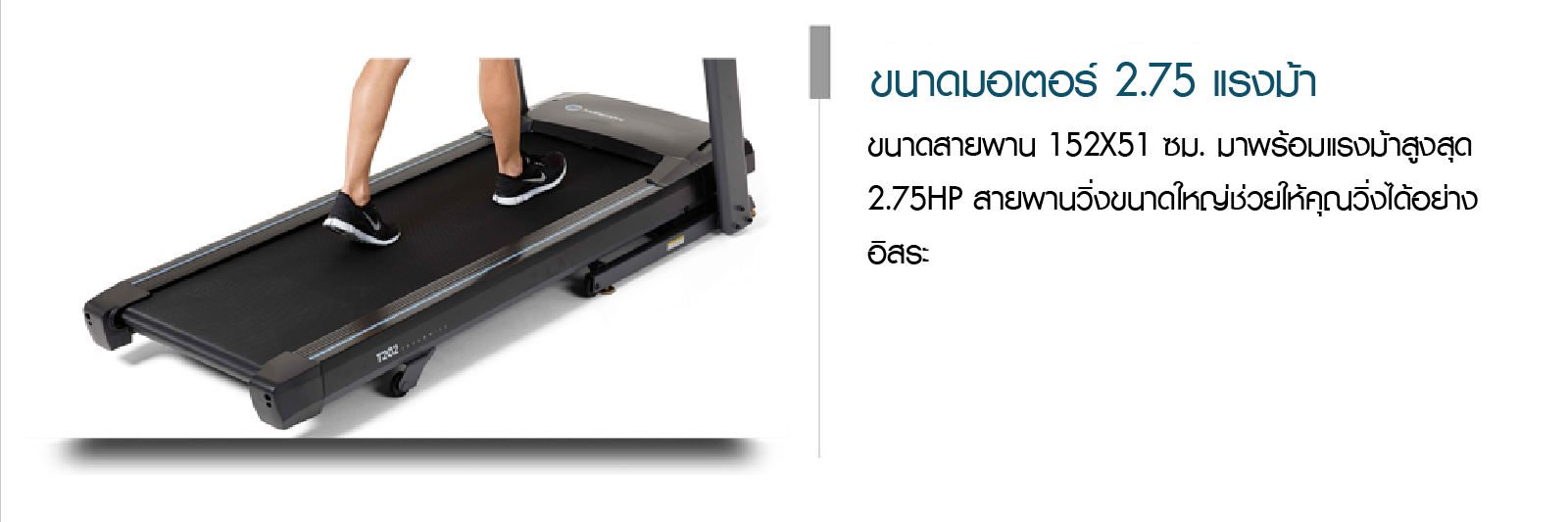 ลู่วิ่งไฟฟ้า Horizon T202 (มีส่วนลดพิเศษอีกติดต่อ) ประกัน 10 ปี