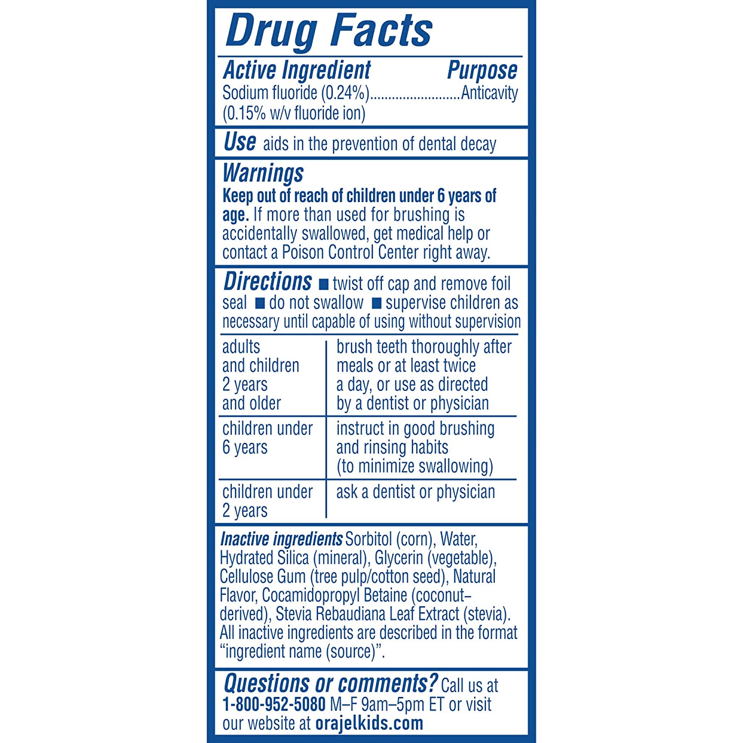 ยาสีฟัน Orajel Kids Paw Patrol Anti-Cavity Fluoride Toothpaste 4.2oz ราคา 290 บาท