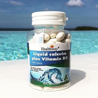 ลิควิดแคลเซียม พลัส วิตามินดี3 (Liquid Calcium plus Vitamin D3 By Healthway) จัดส่งฟรี