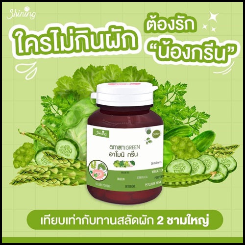 อาโมนิ กรีน Amoni Green ดีท็อกซ์ผัก