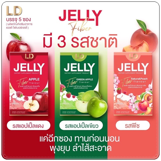 แอลดี เจลลี่ไฟเบอร์ LD Jelly Fiber (1แถม1)