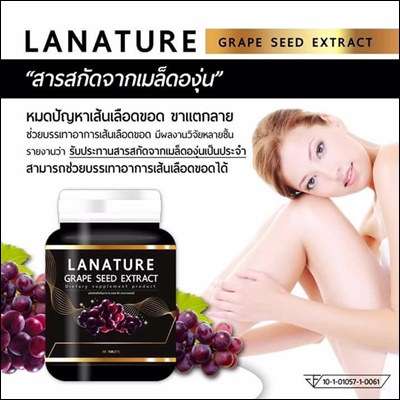 สารสกัดจากเมล็ดองุ่น Lanature Grape Seed Extract