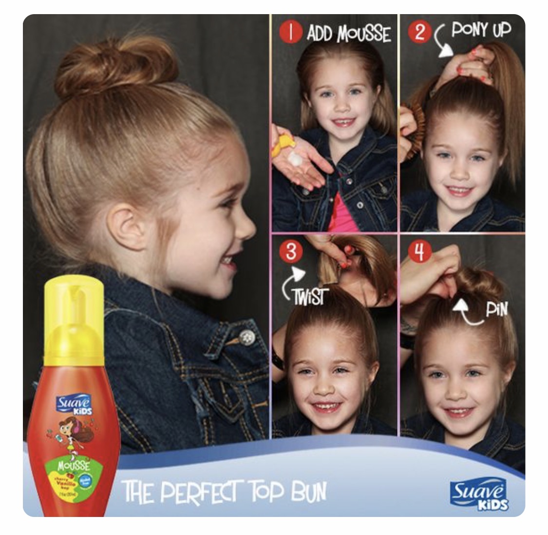 Suave Kids Cherry Vanilla Bop Mousse, 7 fl oz มูสจัดแต่งทรงผมเด็ก เหมาะกับผมทุกประเภท ไม่มีแอลกอฮอล์ ใช้แล้วผมนุ่ม ล้างออกง่าย กลิ่น เชอรี่ วนิลลา สินค้ายอดนิยมจากอเมริกา