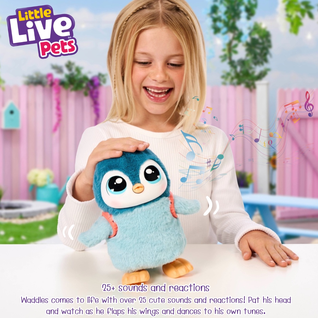 นำเข้า 🇺🇸 💖🐧เพนกวินตัวโปรดสุดน่ารัก Little Live Pets Walking Penguin My Pet Waddlesชีวิตชีวาด้วย เสียงและปฏิกิริยาโต้ตอบกว่า 25 แบบ